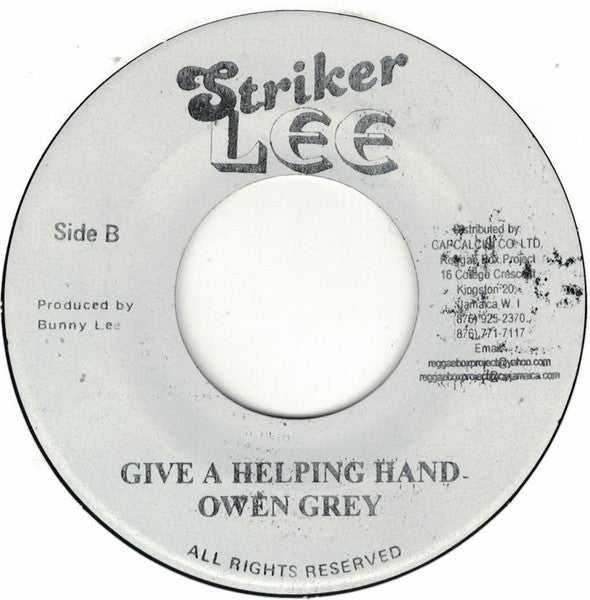 Jacob Miller / Owen Grey* : Zion Gate Open / Give A Helping Hand (7")