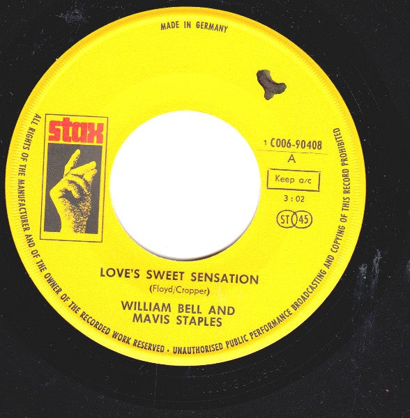 William Bell, Mavis Staples : Love's Sweet Sensation (7", Single)