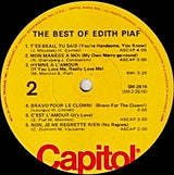 Edith Piaf : The Best Of Edith Piaf (LP, Comp)