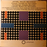 George Antheil / Ronald LoPresti / Carlos Chavez* / Alan Hovhaness : Ballet Mécanique / Toccata For Percussion / October Mountain / Sketch For Percussion (LP, Mono, RE)