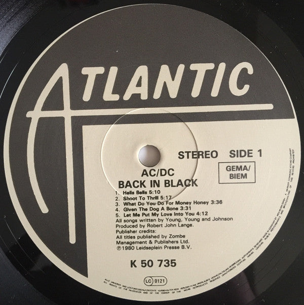 AC/DC : Back In Black (LP, Album, RE)