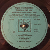 Fiddler On The Roof Original Israeli Yiddish Cast : Fiddler On The Roof (LP, Album, Mono)