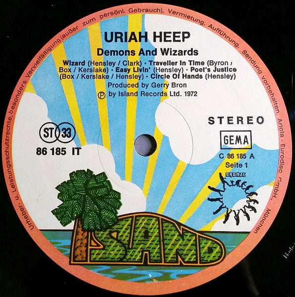 Uriah Heep : Demons And Wizards (LP, Album, Gat)