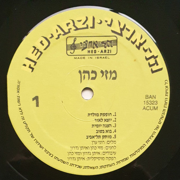 מזי כהן* : מזי כהן (LP, Album)