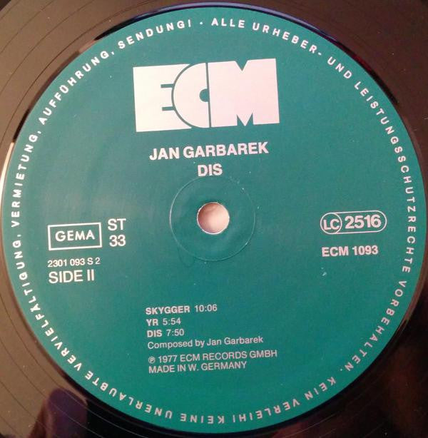 Jan Garbarek : Dis (LP, Album)