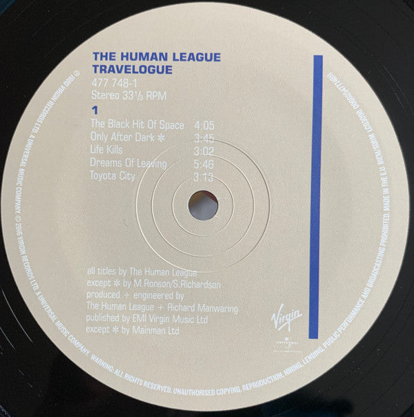 The Human League : Travelogue (LP, Album, RE, RM, 180)
