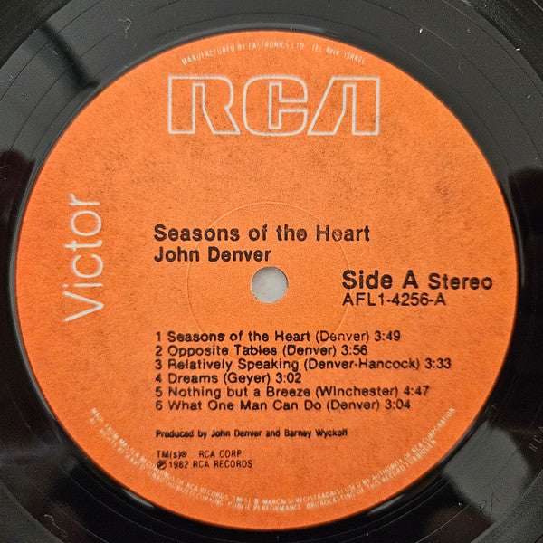 John Denver : Seasons Of The Heart (LP, Album)