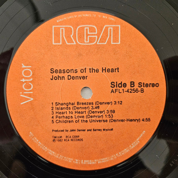 John Denver : Seasons Of The Heart (LP, Album)