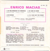 Enrico Macias : Les Millionnaires Du Dimanche (7", EP, Fra)