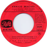 Enrico Macias : Les Millionnaires Du Dimanche (7", EP, Fra)