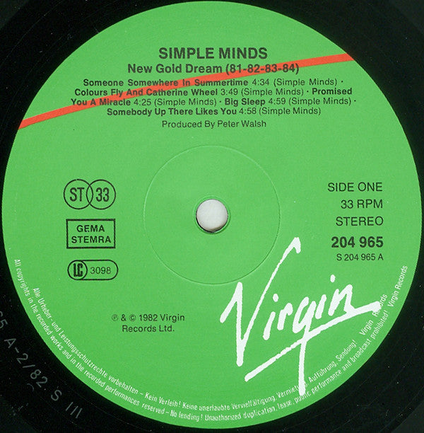 Simple Minds : New Gold Dream (81-82-83-84) (LP, Album, Two)