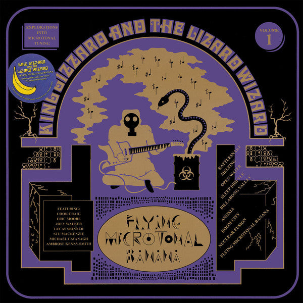 King Gizzard And The Lizard Wizard : Flying Microtonal Banana (Explorations Into Microtonal Tuning Volume 1) (LP, Album, Ltd, Yel)