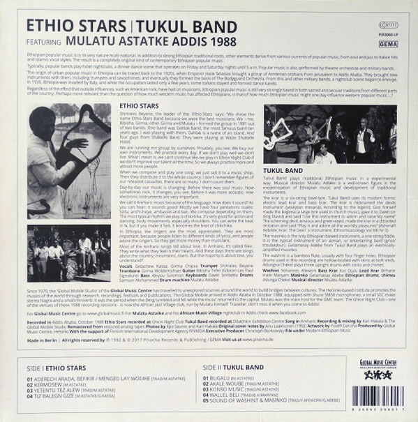 Ethio Stars | Tukul Band Featuring Mulatu Astatke : Addis 1988 (LP, Album, RE, RM)