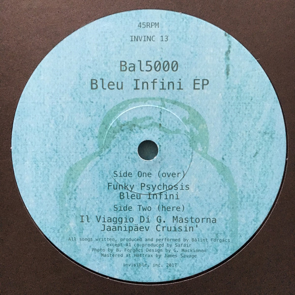 Bal5000 : Bleu Infini EP (12", EP, Num)