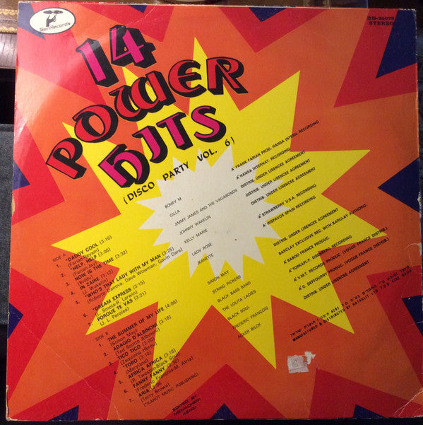 Various : 14 Power Hits (Disco Party Vol, 6) (LP, Comp)