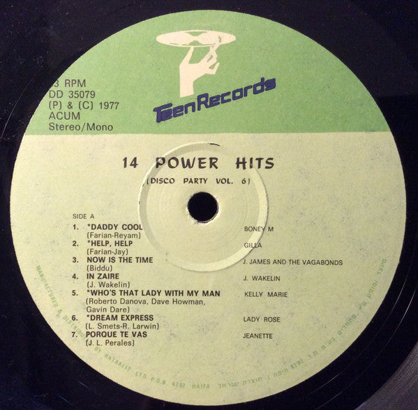 Various : 14 Power Hits (Disco Party Vol, 6) (LP, Comp)