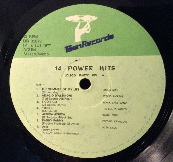 Various : 14 Power Hits (Disco Party Vol, 6) (LP, Comp)