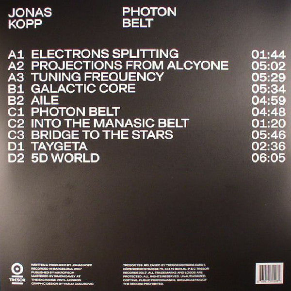 Jonas Kopp : Photon Belt (2x12", Album)