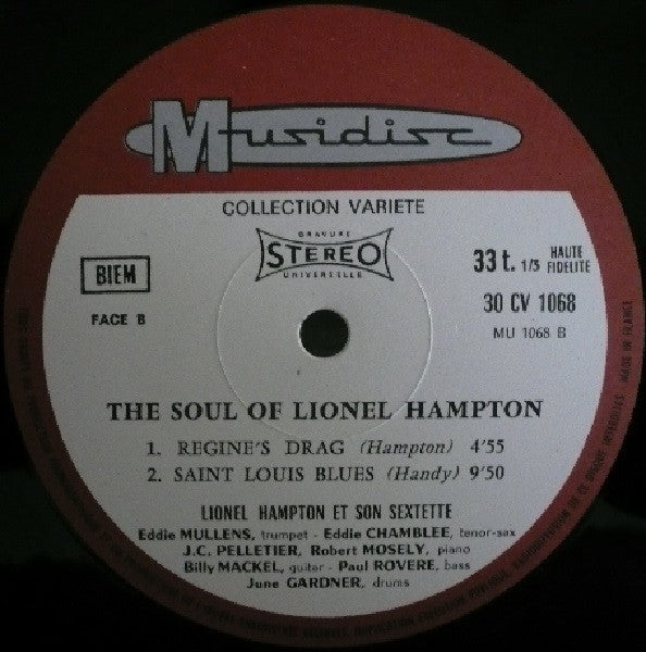 Lionel Hampton And His Sextet : The Soul Of Lionel Hampton (LP, RE)