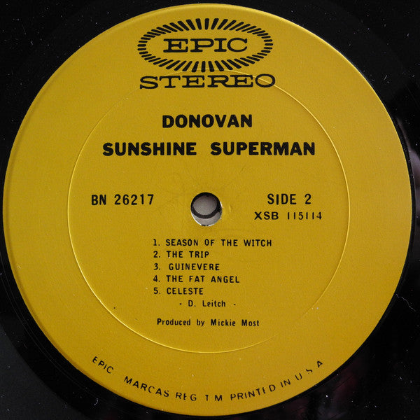 Donovan : Sunshine Superman (LP, Album, RP, Pit)