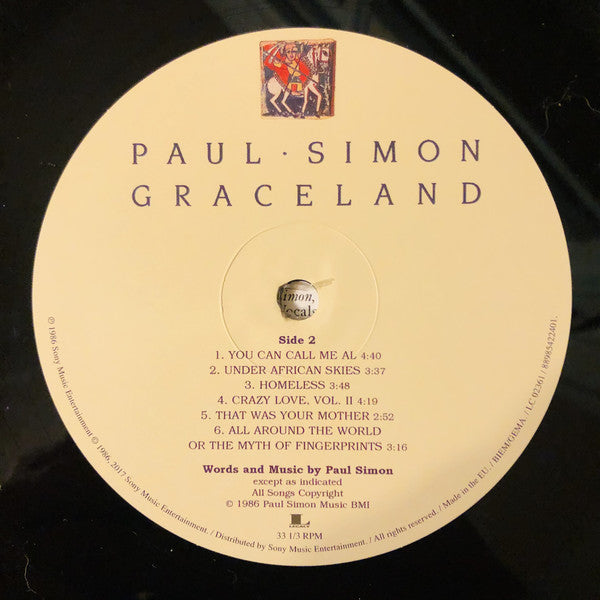 Paul Simon : Graceland (LP, Album, RE, 180)