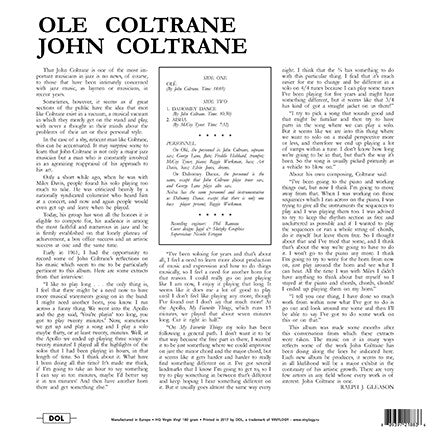 John Coltrane : Olé Coltrane (LP, Album, RE, 180)