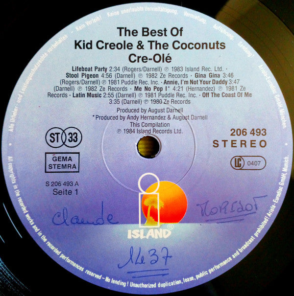 Kid Creole And The Coconuts : Cre~Olé - The Best Of Kid Creole And The Coconuts (LP, Comp)