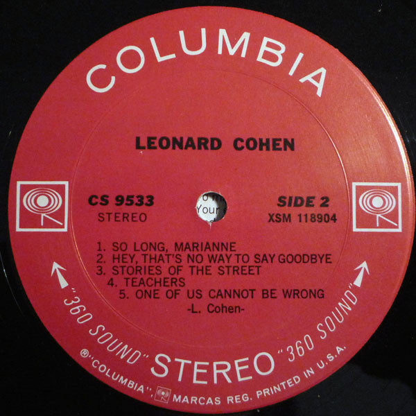 Leonard Cohen : Songs Of Leonard Cohen (LP, Album)