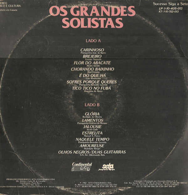 Waldir Azevedo, Dilermando Reis : Os Grandes Solistas Vol. 3 (LP, Comp)