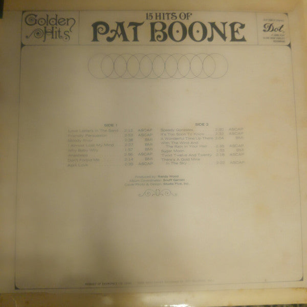 Pat Boone : Golden Hits - 15 Hits Of Pat Boone (LP, Comp)