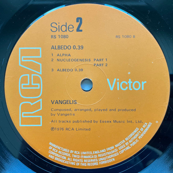 Vangelis : Albedo 0.39 (LP, Album, Gat)