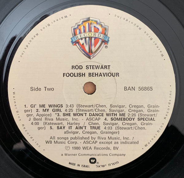 Rod Stewart : Foolish Behaviour (LP, Album)