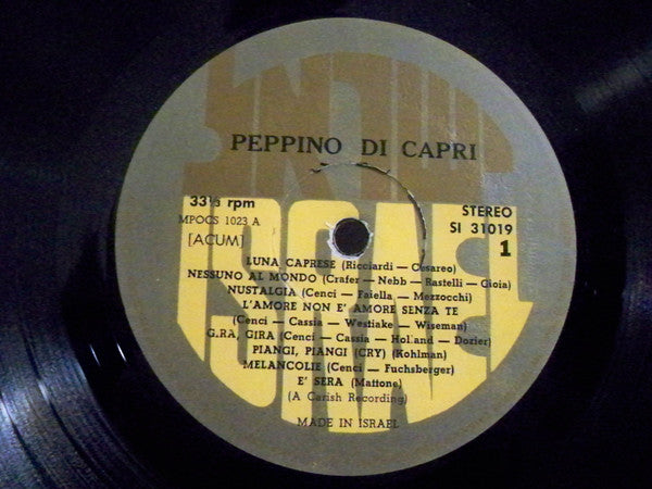 Peppino Di Capri : Peppino's 16 Greatest Hits (LP, Album, Mono)