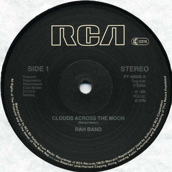 RAH Band : Clouds Across The Moon (12", Single)