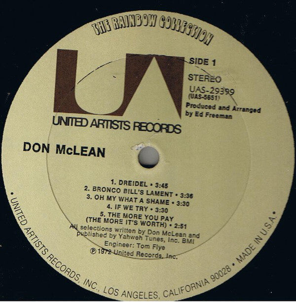 Don McLean : Don McLean (LP, Album)