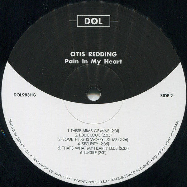 Otis Redding : Pain In My Heart (LP, Album, Mono, RE)