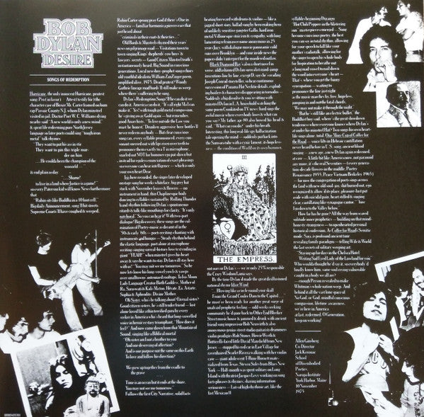 Bob Dylan : Desire (LP, Album, RE)