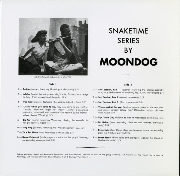 Moondog (2) : Snaketime Series (LP, Album, RE)