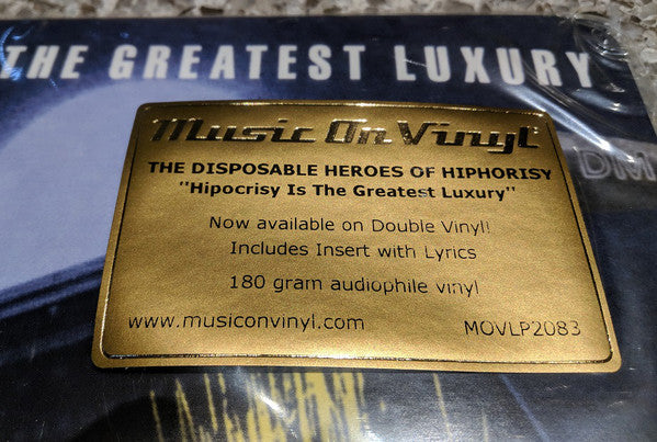 The Disposable Heroes Of Hiphoprisy : Hypocrisy Is The Greatest Luxury (2xLP, Album, RE)