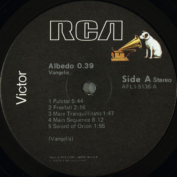 Vangelis : Albedo 0.39 (LP, Album, RE)