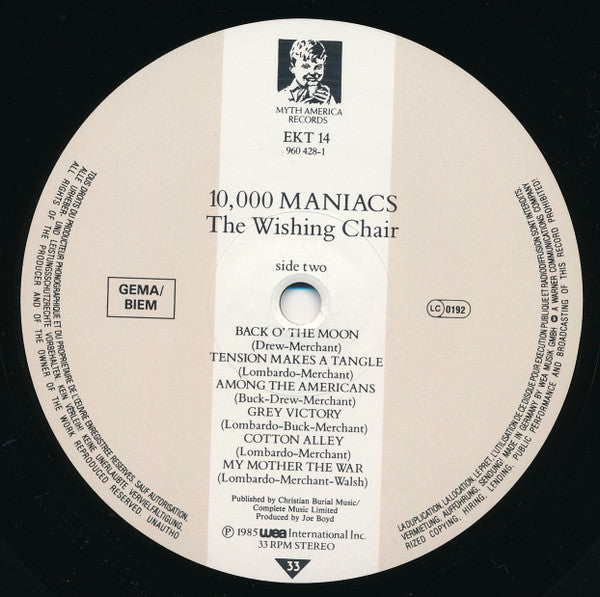 10,000 Maniacs : The Wishing Chair (LP, Album)