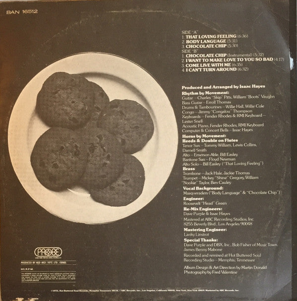 Isaac Hayes : Chocolate Chip (LP, Album, Mono)