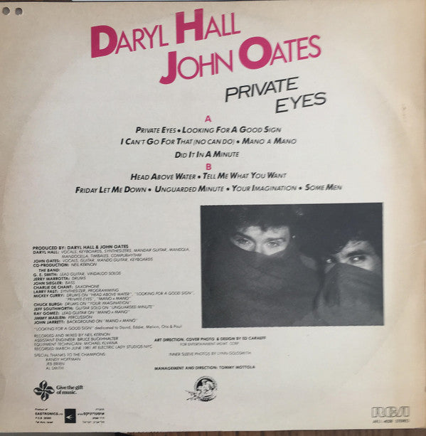 Daryl Hall & John Oates : Private Eyes (LP, Album)