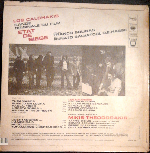 Mikis Theodorakis, Los Calchakis : State Of Siege (Original Soundtrack Recording) (LP, Album)