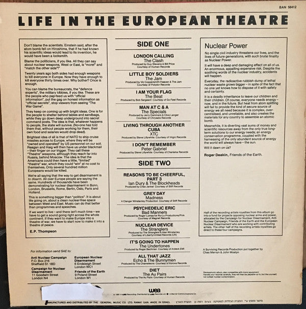 Various : Life In The European Theatre (LP, Comp)