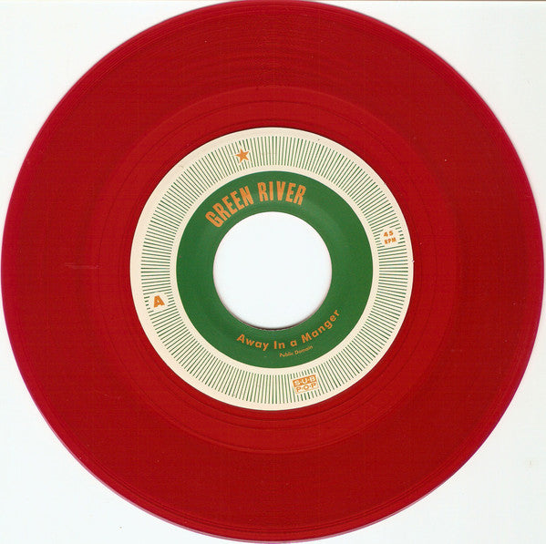 Green River / U-Men (2) : Away In A Manger / Blue Christmas (7", Ltd, Red)