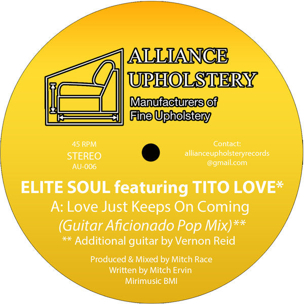 Elite Soul Featuring Tito Love : Love Just Keeps On Coming (12")