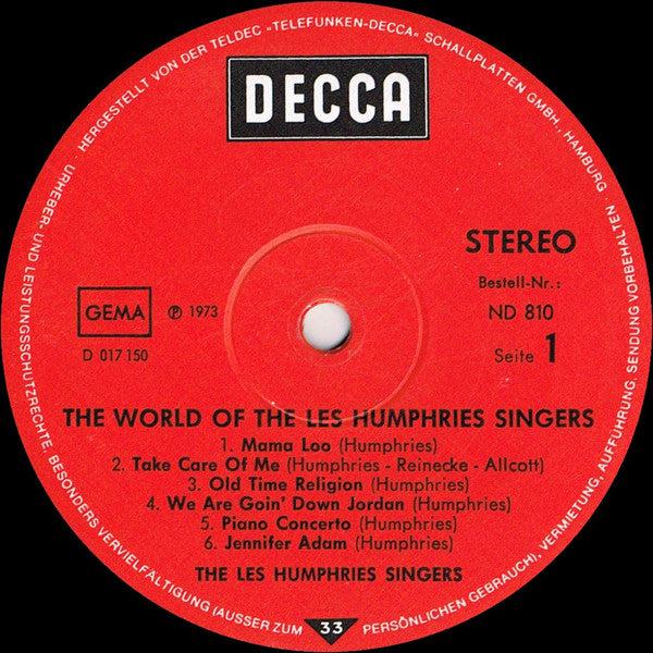 The Les Humphries Singers* : The World Of The Les Humphries Singers (LP, Comp)