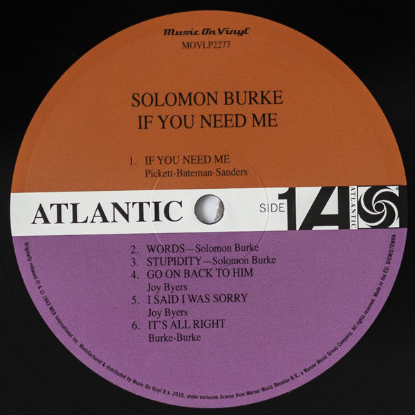 Solomon Burke : If You Need Me (LP, Album, RE, 180)