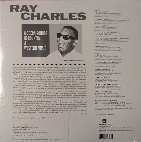 Ray Charles : Modern Sounds In Country And Western Music (LP, Album, RE)